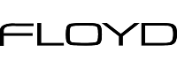 Logo av Floyd, svart tekst på hvit bakgrunn.